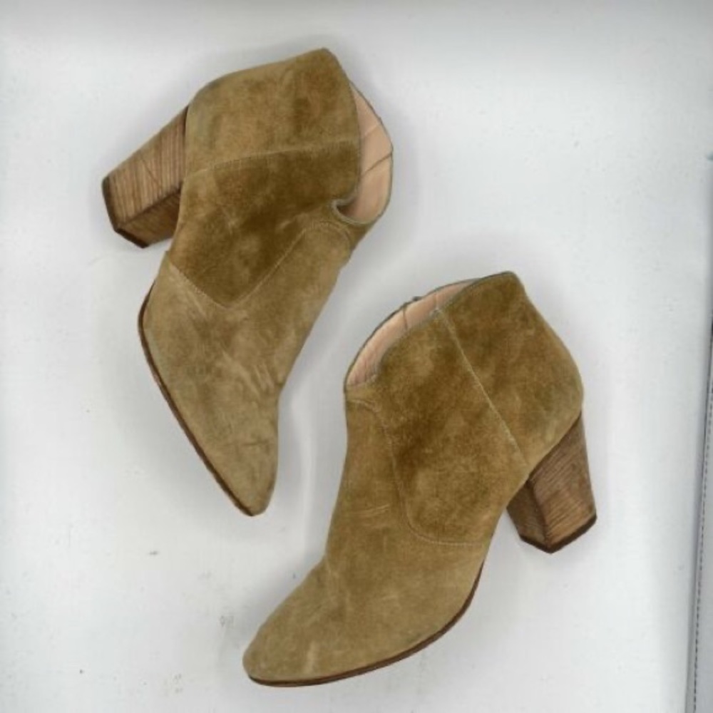Women’s Club Monaco Brooklyn Soft Suede Ankle Brown Booties 8.5